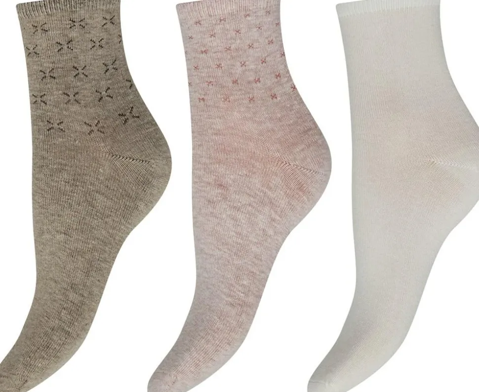 3-pak Strømper, Multi Color, 37/41