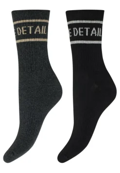 2-pak Tennissokker, Black, 37/41