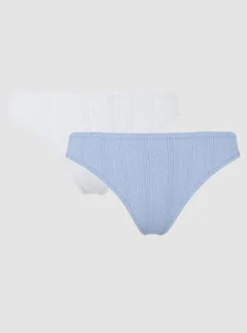 2-pak Trusser, Bright White/Cashmere Blue, L