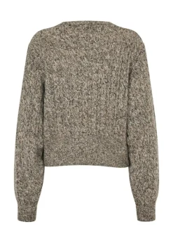 PammieMD Cardigan, Brown Speckle Melange, XS