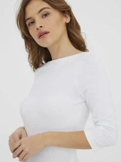 Panda Modal Bluse, Bright White, L