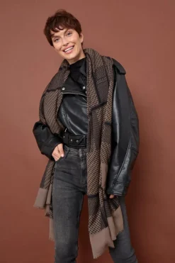 Partisan Tørklæde, Taupe/Black