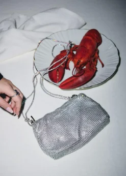 Party Night Skuldertaske, Sølv