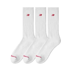 Patch Logo Crew 3-pak Strømper, White , M