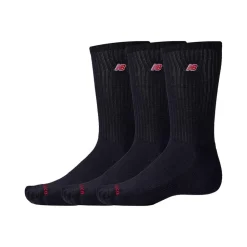 Patch Logo Crew 3-pak Strømper, Black, L