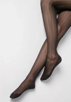 Pattern Tights, Black Design, L/XL
