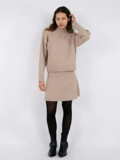 Paulina Striktrøje, Sand Melange, 38