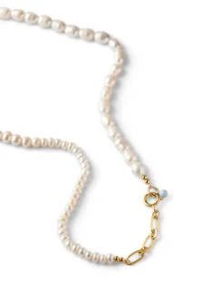 Pearlie Halskæde, Guld/Hvid, 40+5 cm