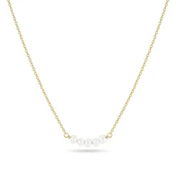 Perla Cinque Halskæde, Gold Plated, 45 cm