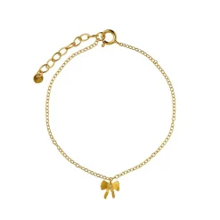 Petit Bow Armbånd, Goldplated, 18 cm