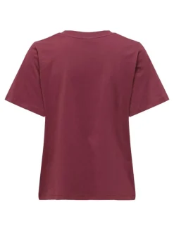 Pisa T-shirt, Cabernet/Gold Heart, M