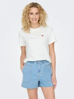 Pisa T-shirt, Cloud Dancer/Bittersweet Heart, L