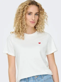 Pisa T-shirt, Cloud Dancer/Bittersweet Heart, L