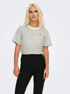 Pisa T-shirt, Cloud Dancer/Light Grey Melange, S