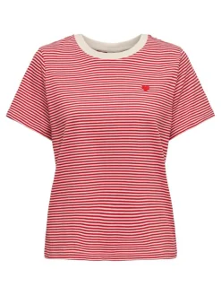 Pisa T-shirt, Cloud Dancer/Ski Stripes, S