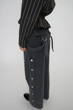 Plisseret Skjorte, Dark Striped, 36