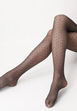 Plumetis Tights, Black, L/XL