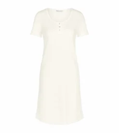 Pointelle Natkjole, Silk White, 46