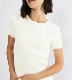 Pointelle Top, Silk White, 36