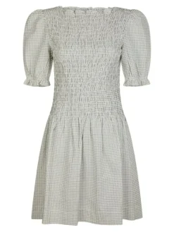 Polkis Small Check Kjole, Creme, 36