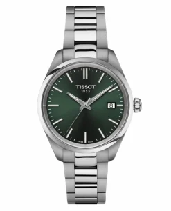 PR 100 T150.210.11.091.00 Dameur, Steel/Green, 34 mm