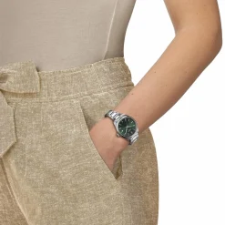 PR 100 T150.210.11.091.00 Dameur, Steel/Green, 34 mm