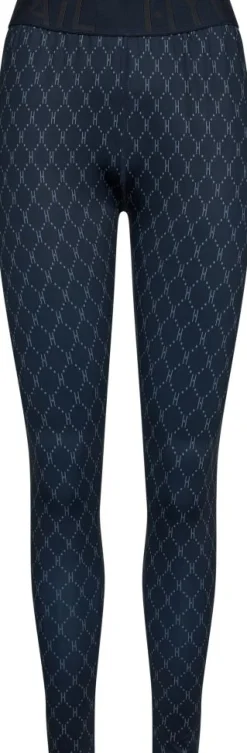 Printed Leggings, Navy, XS