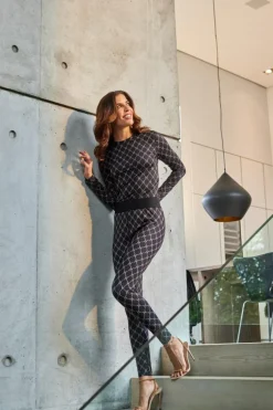 Printed Leggings, Sort, S