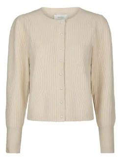Puli Knit Cardigan, Ivory, 36