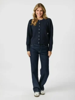 Puli Knit Cardigan, Navy, 36