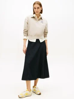 Pure Flared Midi Nederdel, Pure, 42