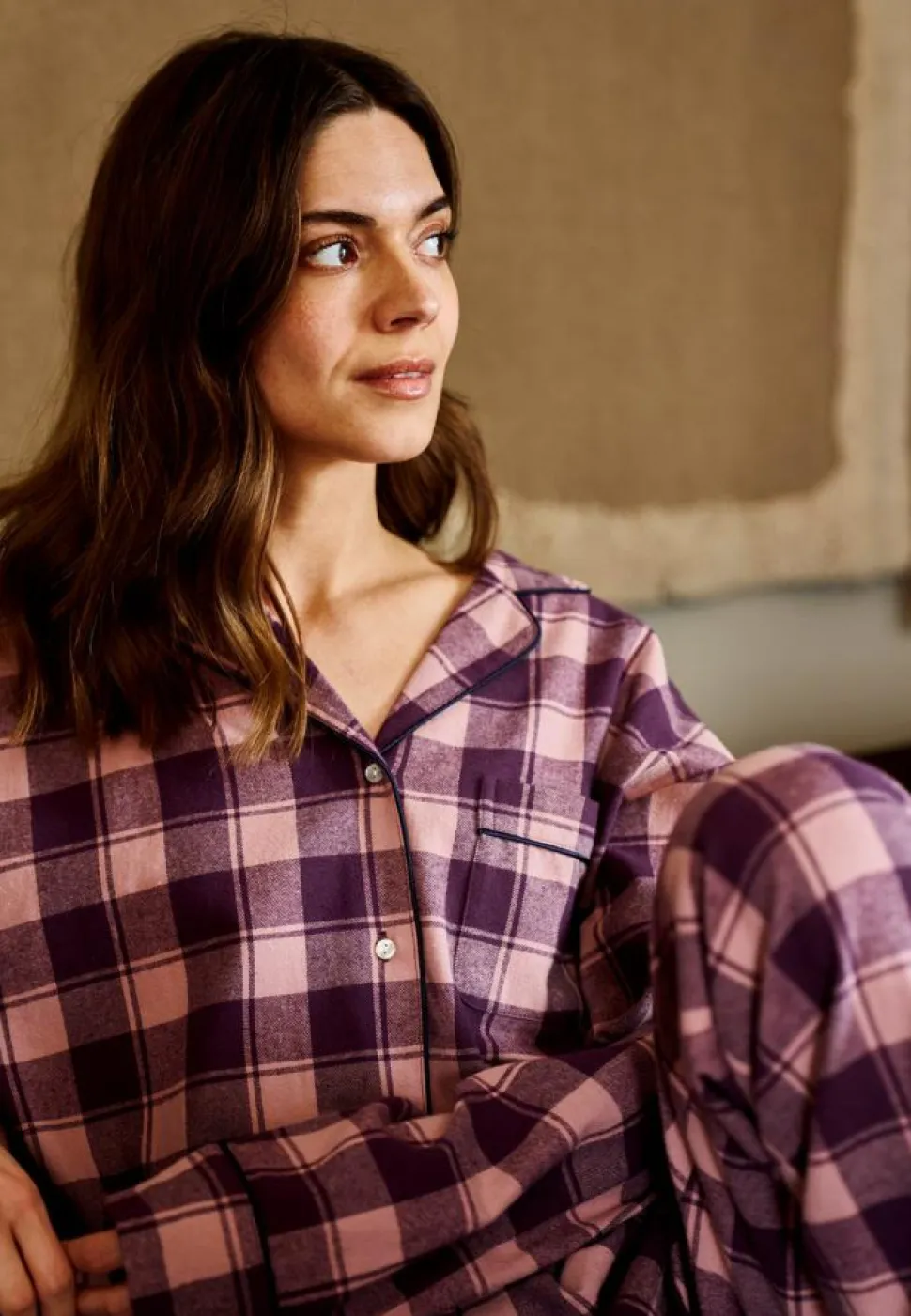 Pyjamasskjorte, Rose, XL