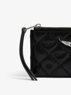 Quilted Monogram Kortholder, Black