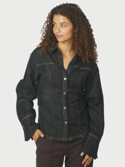 Rabia Denim Skjorte, Black, 40