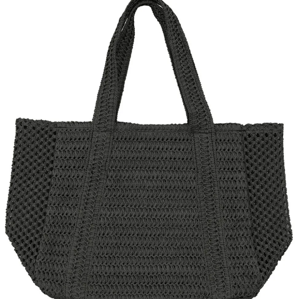 Raffia Shopper, Black