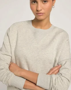 Raglan Crew Sweatshirt, Grey Heather, S