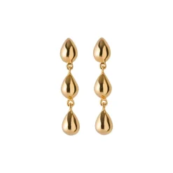 Rain Øreringe, Gold Plated