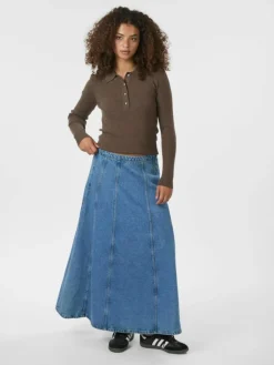 Raya Denim Nederdel, Vintage Blue, 38