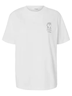 Relax Printed T-shirt, Snow White, S