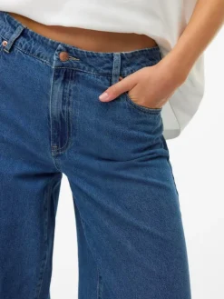 Remy Wide Jeans, Medium Blue Denim, W32/L34