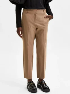 Ria Cropped Bukser, Camel, 34