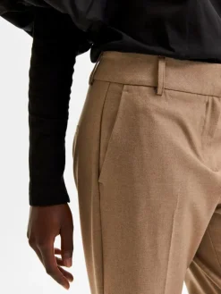 Ria Cropped Bukser, Camel, 34