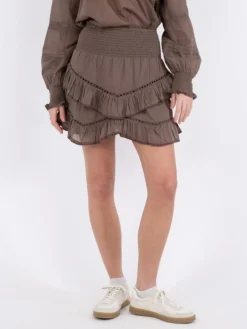 Ricki S Voile Nederdel, Light Brown, 38