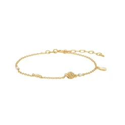 Ripples Armbånd, Gold Plated, 17+3 cm