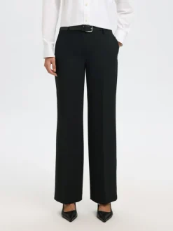 Rita Wide Bukser, Black, 38/L32