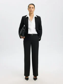 Rita Wide Bukser, Black, 38/L32