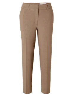 Rita-Ria Crop Bukser, Camel Melange, 42