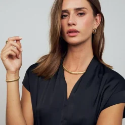 Riva Halskæde, Gold Plated, 45 cm