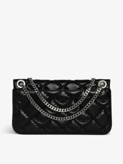 Rock II Quilted Monogram Clutch, Black