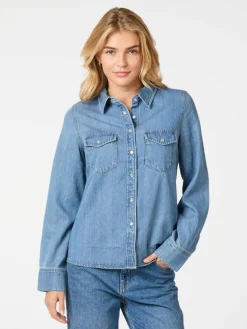 Roger Denim Skjorte, Vintage Blue, 34